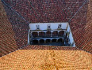 rooftops, from above, courtyard, University of Coimbra, Portugal rooftops, from above, courtyard, University of Coimbra, Portugal