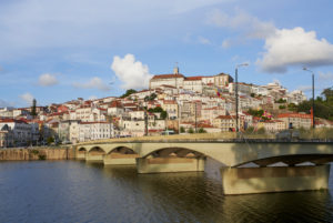 Coimbra cityscape, S. Clara Bridge, River Montego, Portugal Coimbra cityscape, S. Clara Bridge, River Montego, Portugal