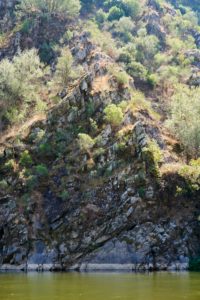 rockface, clear water, Mondego River between Penacova & Torres, Portugal rockface, clear water, Mondego River between Penacova & Torres, Portugal