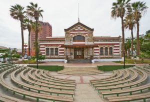 customs house built by Gustave Eiffel in Paris and erected 1874 in Arica, Chile customs house built by Gustave Eiffel in Paris and erected 1874 in Arica, Chile