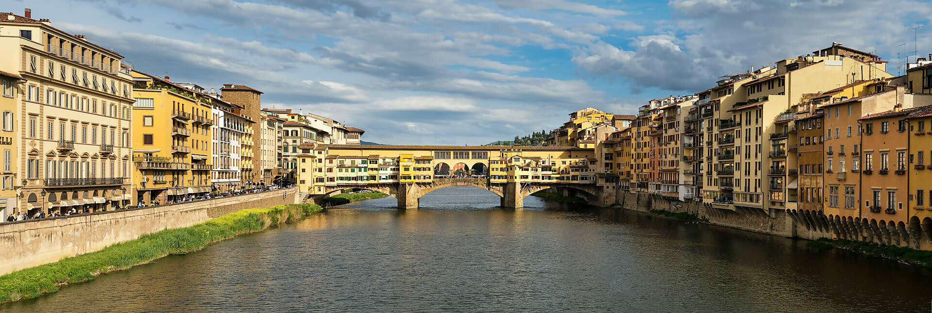 Panorama, Florenz, Ponte Vecchio, Blick von Ponte S. Trinita Panorama, Florenz, Ponte Vecchio, Blick von Ponte S. Trinita