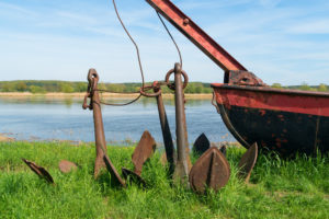 Brandenburg, Oder, alter Oderkahn, Zollbrücke Brandenburg, Oder, alter Oderkahn, Zollbrücke