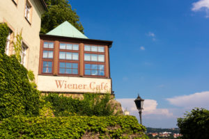 Elbe Cycletour, Saxony, Meissen, capitular court, Café Elbe Cycletour, Saxony, Meissen, capitular court, Café