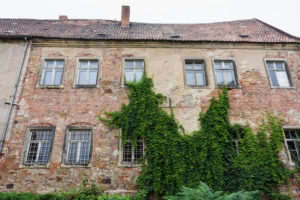 Elbe Cycletour, Saxony-Anhalt, Klöden Castle, facade, old, overgrown Elbe Cycletour, Saxony-Anhalt, Klöden Castle, facade, old, overgrown