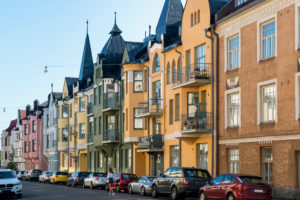 Helsinki, Art Nouveau architecture in the district of Eira, Juvilakatu, voted Helsinki's most beautiful street