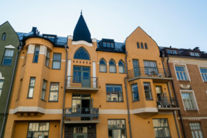 Helsinki, Art Nouveau architecture in the district of Eira, Juvilakatu, voted Helsinki's most beautiful street