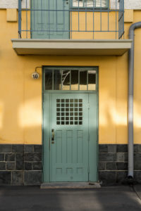 Helsinki, Art Nouveau architecture in the Eira district, Juvilakatu, front door
