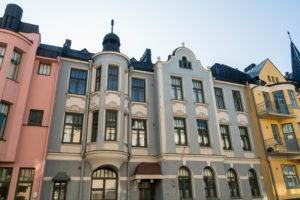Helsinki, Art Nouveau architecture in the district of Eira, Juvilakatu, voted Helsinki's most beautiful street