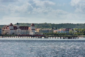 island of Rügen, baltic resort Binz, Kurhaus, pier, view from the water