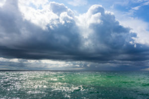 Baltic Sea, Fischland, Darss, seaside resort Wustrow, lake view with dramatic clouds Baltic Sea, Fischland, Darss, seaside resort Wustrow, lake view with dramatic clouds