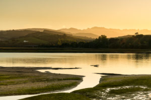 Spain, north coast, Cantabria, San Vicente de la Barquera, Rio Escudo at low tide, estuary Spain, north coast, Cantabria, San Vicente de la Barquera, Rio Escudo at low tide, estuary