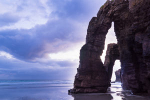 Spain, north coast, Galicia, national park, cathedral beach, Playa de las Catedrales, natural monument, evening mood Spain, north coast, Galicia, national park, cathedral beach, Playa de las Catedrales, natural monument, evening mood
