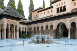 Granada (Spain), Alhambra, Palacios Nazaries, Patio de los Leones, Löwenhof Granada (Spain), Alhambra, Palacios Nazaries, Patio de los Leones, Löwenhof