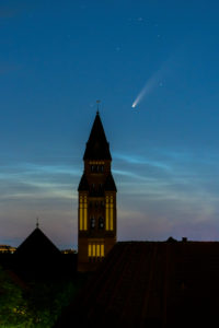 Comet "Neowise" (C / 2020 F3) over Berlin, church tower Comet "Neowise" (C / 2020 F3) over Berlin, church tower
