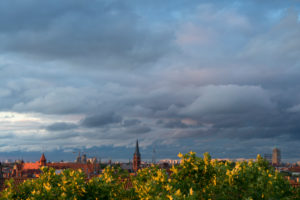 Berlin, summer, distant view to the east, sunset Berlin, summer, distant view to the east, sunset