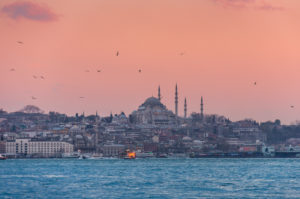 Türkei, Istanbul, Üsküdar, Blick von Asien nach Europa, blaue Moschee Türkei, Istanbul, Üsküdar, Blick von Asien nach Europa, blaue Moschee