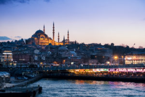 Türkei, Istanbul, Bosporus, Fähre Üsküdar-Eminönü, Restaurants an der Galatabrücke Türkei, Istanbul, Bosporus, Fähre Üsküdar-Eminönü, Restaurants an der Galatabrücke