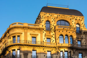 Barcelona, Via Laietana, Fassade im Morgenlicht Barcelona, Via Laietana, Fassade im Morgenlicht