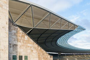 Olympic Stadium Berlin, roof, steel construction with glass fiber membrane