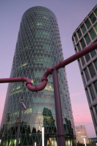 Frankfurt am Main, Hesse, Germany, Westhafen Tower Frankfurt am Main, Hesse, Germany, Westhafen Tower