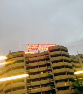 Coca-Cola, advertising, neon sign, Berlin, skyscraper Coca-Cola, advertising, neon sign, Berlin, skyscraper
