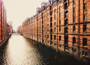 Hamburg, Deutschland, Speicherstadt, Wasserstrasse Hamburg, Deutschland, Speicherstadt, Wasserstrasse