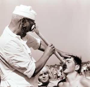 GDR Baltic Sea summer 1969, the Neptune Festival is celebrated in the holiday camp of IG Wismut in Binz on Ruegen GDR Baltic Sea summer 1969, the Neptune Festival is celebrated in the holiday camp of IG Wismut in Binz on Ruegen
