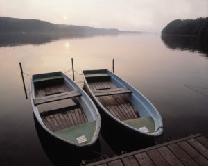 Germany, Mecklenburg-Western Pomerania, Plauer See, jetty, boats, morning mood, Germany, Mecklenburg-Western Pomerania, Plauer See, jetty, boats, morning mood,
