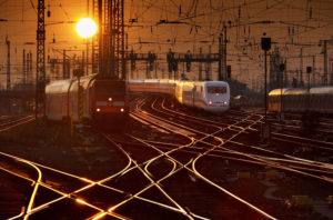 Tracks, trains, evening, Tracks, trains, evening,