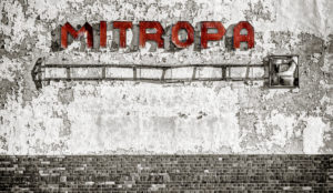 Weathered lettering Mitropa on weathered wall, digitally edited, Color Key, RailArt Weathered lettering Mitropa on weathered wall, digitally edited, Color Key, RailArt