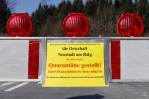 Germany, Thuringia, Ilmkreis, Großbreitenbach, Neustadt / Rnstg, Hohe Tanne, sign, roadblock Germany, Thuringia, Ilmkreis, Großbreitenbach, Neustadt / Rnstg, Hohe Tanne, sign, roadblock