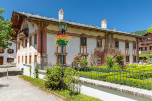Pilatushaus, Oberammergau, Werdenfelser Land, Oberbayern, Bayern, Deutschland Pilatushaus, Oberammergau, Werdenfelser Land, Oberbayern, Bayern, Deutschland