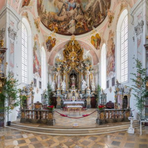 Parish Church of St. Peter and Paul, Oberammergau, Ammertal, Upper Bavaria, Germany Parish Church of St. Peter and Paul, Oberammergau, Ammertal, Upper Bavaria, Germany