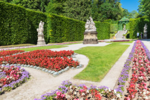 Palace garden of Linderhof Palace, Upper Bavaria, Bavaria, Germany Palace garden of Linderhof Palace, Upper Bavaria, Bavaria, Germany