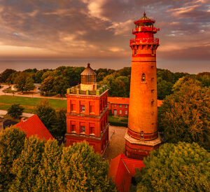 Old and New Lighthouse, Cape Arkona, Putgarden, Rügen, Mecklenburg-Western Pomerania, Germany