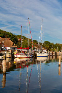 Harbor of Kloster, Hiddensee Island, Pomerania, Mecklenburg-Western Pomerania, Germany