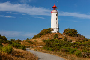 Dornbusch lighthouse, Hiddensee island, Pomerania, Mecklenburg-Western Pomerania, Germany