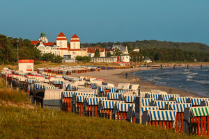 Beach and spa house in Binz, island of Rügen, Mecklenburg-Vorpommern, Germany