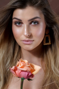Woman with rose, portrait Woman with rose, portrait