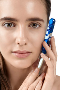 Woman, cosmetics, ampoule, care product, clean fresh beauty Woman, cosmetics, ampoule, care product, clean fresh beauty