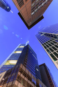 Europa, Deutschland, Hessen, Frankfurt, Hochhäuser im Bankenviertel, Commerzbank, Japan Tower, Taunusturm bei Nacht Europa, Deutschland, Hessen, Frankfurt, Hochhäuser im Bankenviertel, Commerzbank, Japan Tower, Taunusturm bei Nacht