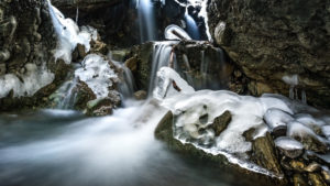 Mühlau gorge in winter, water, ice, icicles, waterfall Mühlau gorge in winter, water, ice, icicles, waterfall