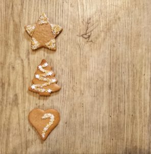 Lebkuchen, drei, Stern, Tannenbaum, Herz, verziert, weihnachtlich Lebkuchen, drei, Stern, Tannenbaum, Herz, verziert, weihnachtlich