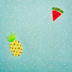 Aquarell, Ananas, Melone, Hintergrund, Dreiecke Aquarell, Ananas, Melone, Hintergrund, Dreiecke