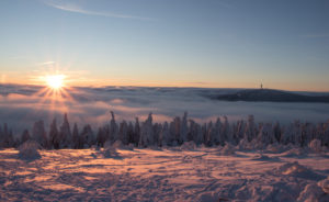 Germany, Saxony, Erzgebirge, Fichtelberg, sunrise Germany, Saxony, Erzgebirge, Fichtelberg, sunrise