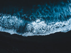 Azores, Sao Miguel, black beach, sea, surf Azores, Sao Miguel, black beach, sea, surf