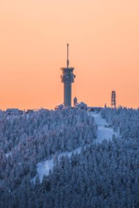 Germany, Saxony, Ore Mountains, Fichtelberg in winter at sunrise Germany, Saxony, Ore Mountains, Fichtelberg in winter at sunrise