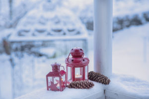 Christmas decoration in the snow, decoration, still life Christmas decoration in the snow, decoration, still life