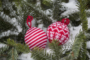 Christmas tree balls in the snow, decoration, still life Christmas tree balls in the snow, decoration, still life
