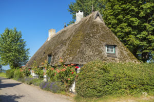 Reetdachhaus in Sieseby, Thumby, Schleswig-Holstein, Deutschland Reetdachhaus in Sieseby, Thumby, Schleswig-Holstein, Deutschland